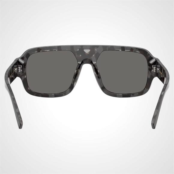 New Dolce & Gabbana Sunglasses Black Aviator Square Pilot Gray Lens 55-18 - Picture 4 of 6